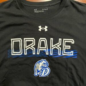 UA Drake Bulldogs Under Armour Shirt Size L Grey/blue T-Shirt